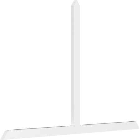 Ekena Millwork Portland Architectural Grade PVC Gable Bracket, 96"W x 64"H x 2"D x 4"F, 16/12 Pitch GBP096X64X0204POR00